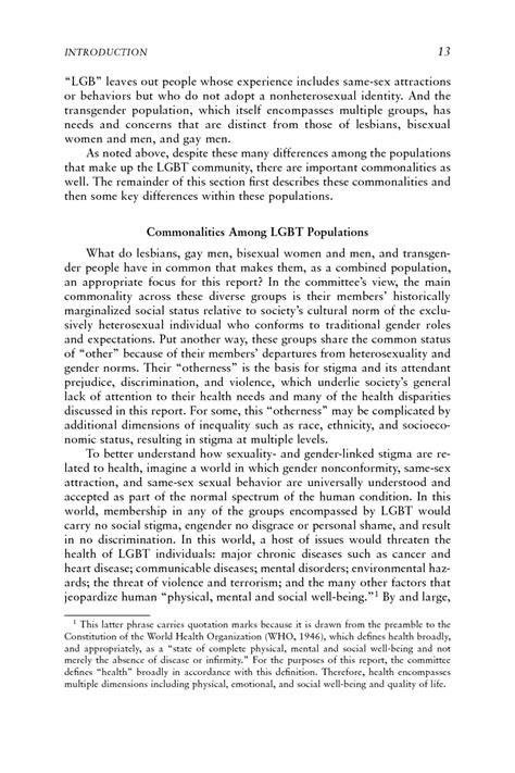 Introduction The Health Of Lesbian Gay Bisexual And Transgender People Building A