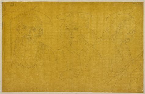 Köpfe Dreier Männlicher Heiliger Details Aus Tafelbildern Von Piero Della Francesca In Der