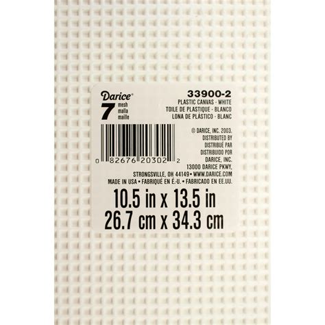 7 Mesh Count White Plastic Canvas Sheet