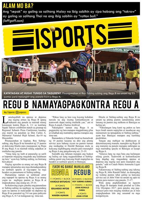 Campus Journalism Pagsulat Ng Balitang Isports Sports Vrogue Co