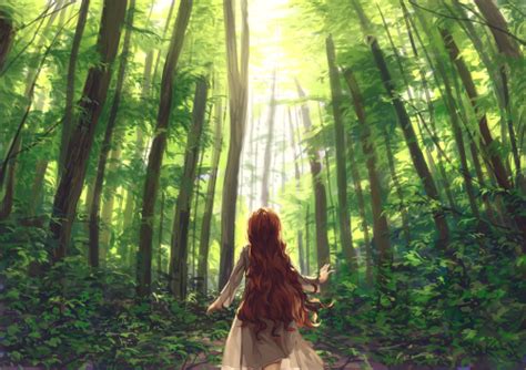 Imagen De Anime Forest And Girl Anime Scenery Anime Forest Scenery