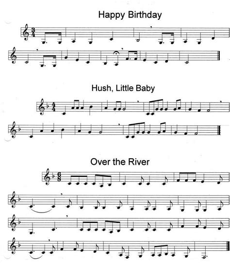 Beginner Happy Birthday Sheet Music Easy With Letters 43 Easy Clarinet