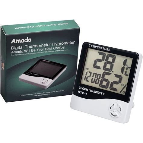 Amado Digital Thermometer Hygrometer Digital Wall Thermometer Sensor