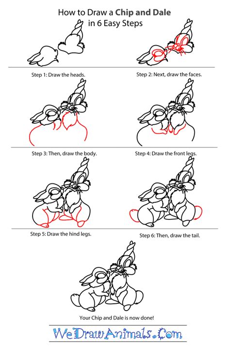 How To Draw Chip And Dale