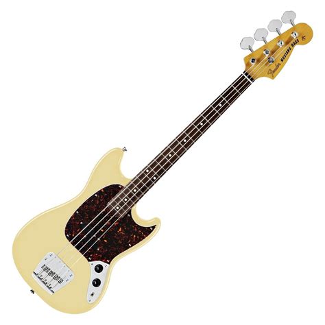 Disc Fender Fsr Mustang Bass Guitar Vintage White At Gear4music