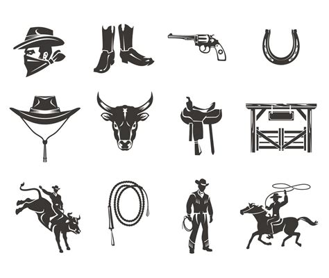 Set rodeo icons - Download Free Vectors, Clipart Graphics & Vector Art