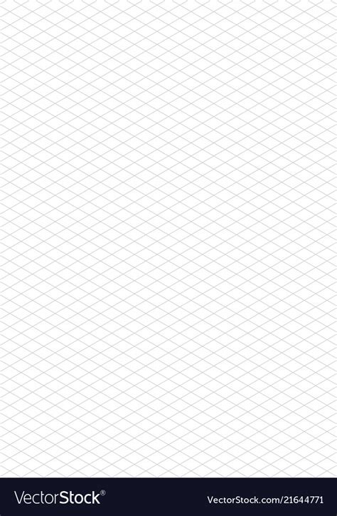 Isometric Grid Paper A3 Portrait Royalty Free Vector Image