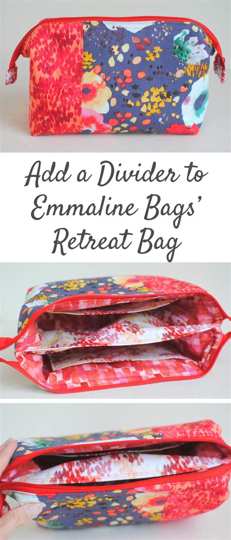 Add A Divider To Emmaline Bags Retreat Bag Tutorial Clover And Violet