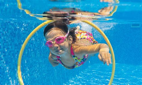 Underwater Hoops Poolgames All You Need Are A Few Hula Hoops And Some Weights To Make An