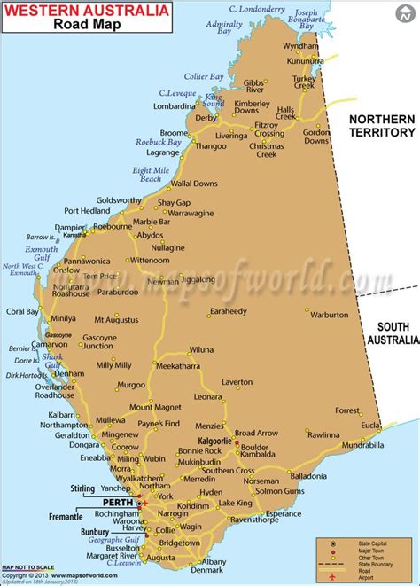 Western Australia Road Map