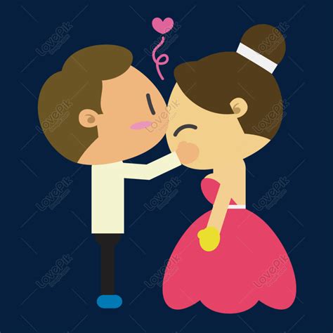 Gambar Bahan Kartun Pasangan Ciuman Kartun Png Unduh Gratis Lovepik