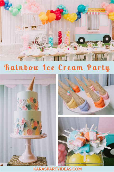 Karas Party Ideas Rainbow Ice Cream Party Karas Party Ideas