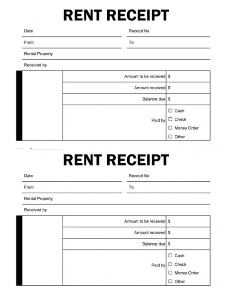 Printable Rent Receipt Template Luxury Rent Receipt Templates Excel Images And Photos Finder
