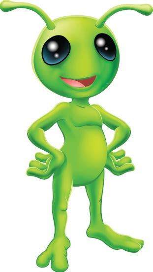 Cute Cartoon Alien Illustration Stock Illustration Download Image Now