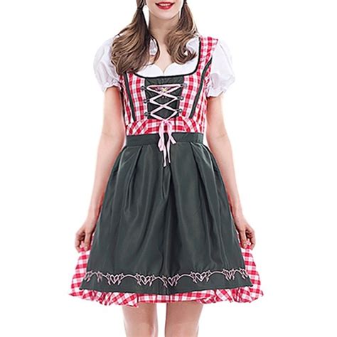 Sexy Party Boho Costume Oktoberfest Beer Girl Costume Maid Wench Women