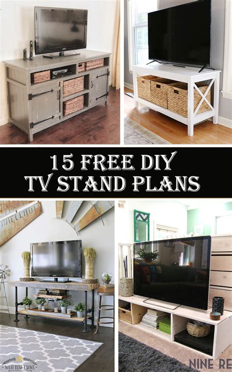 15 Free Diy Tv Stand Plans Cool Diys