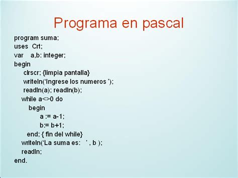 Programación En Pascal