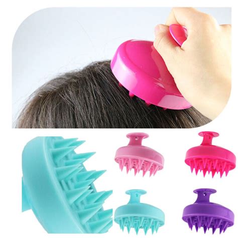 scalp massager shower washing hair head massaging shampoo brush silicone comb ebay