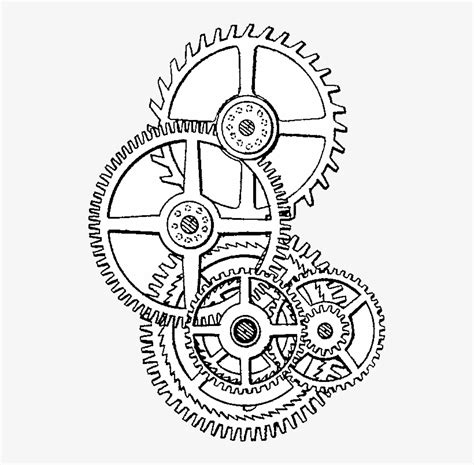 Shelby Tattoo Steampunk Gears Drawing 560x768 Png Download Pngkit