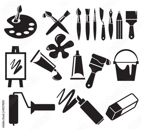 Art Icons Set Stock Image And Royalty Free Vector Files On Fotolia