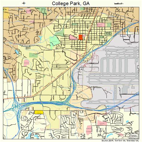 College Park Georgia Street Map 1317776