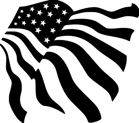 Black And White American Flag Png Kampion