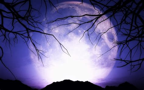 Purple Full Moon Photo Free Download