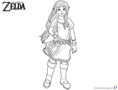 Zelda coloring pages toon link. Legend of Zelda Coloring Pages Princess Zelda Fanart ...