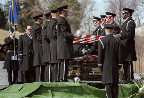 Honor Guard Pallbearers Undrape A Us Flag From The