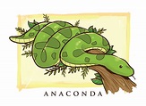 Anaconda cartoon illustration 173598 Vetor no Vecteezy