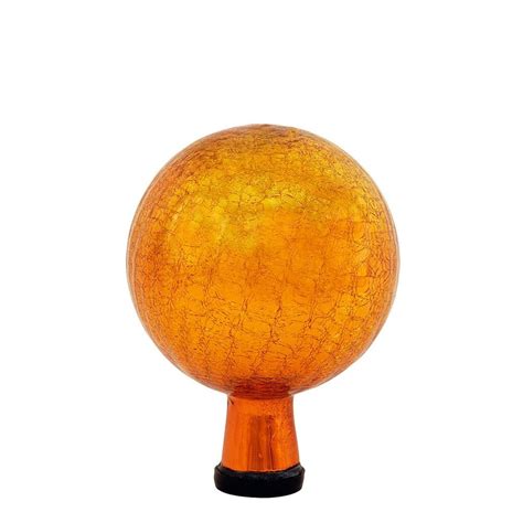 Orange Gazing Balls And Stands At