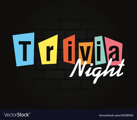 Trivia Night Design Royalty Free Vector Image Vectorstock