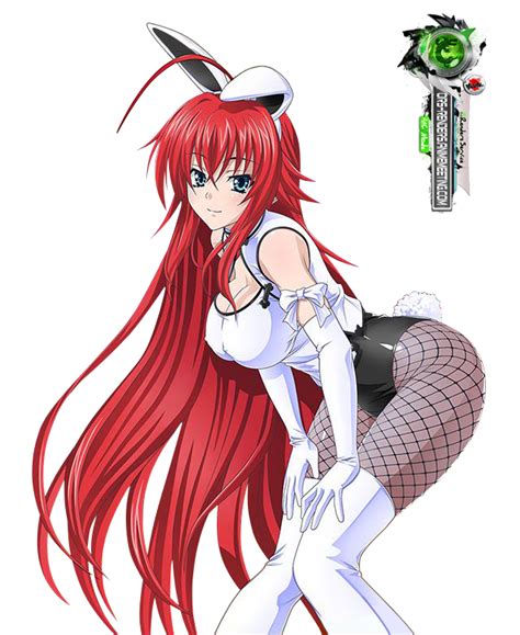 Highschool Dxd Rias Gremory Sexy White Bunny Dress Render Ors Anime Renders