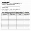 FREE 10+ Sample Donation Sheet Templates in Google Docs | Google Sheets ...