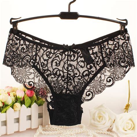 sexy lace panties women fashion cozy lingerie tempting pretty briefs high quality mid rise waist