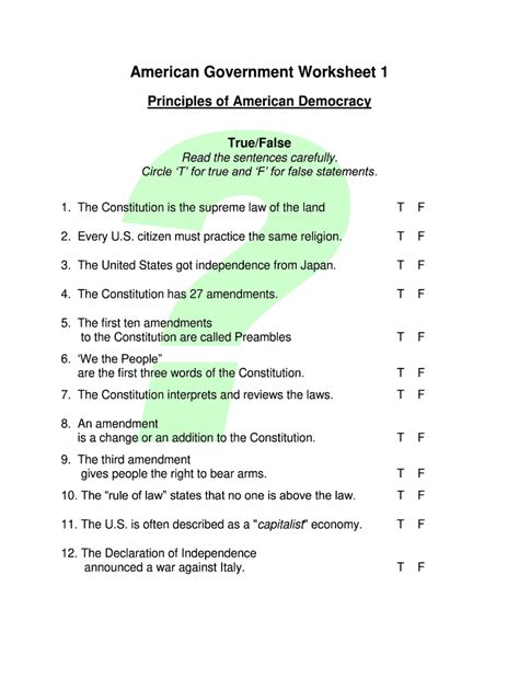 American Government Worksheets Pdf Fill Out And Sign Online Dochub