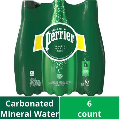 Perrier Sparkling Bottled Water 6 Bottles 169 Fl Oz Food 4 Less