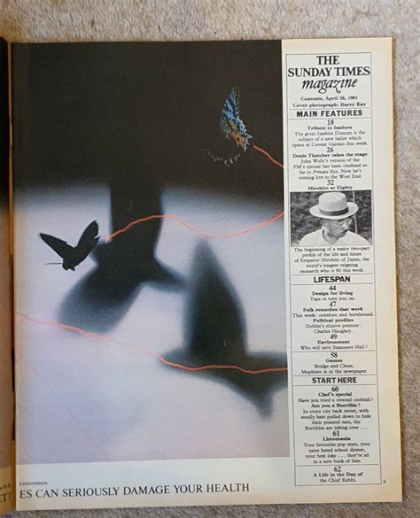Sunday Times Magazine April 26 1981 Isadora Duncan Ballet Hirohito