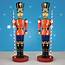 65 Ft Pair Of Toy Soldiers With Striped Batons