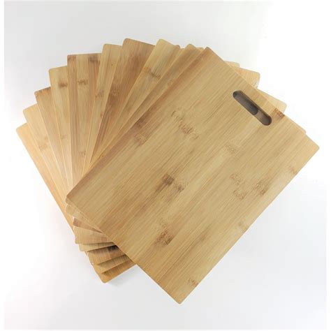 Thick Sturdy Bulk 15x11 Rectangular Plain Bamboo Cutting Boards Set