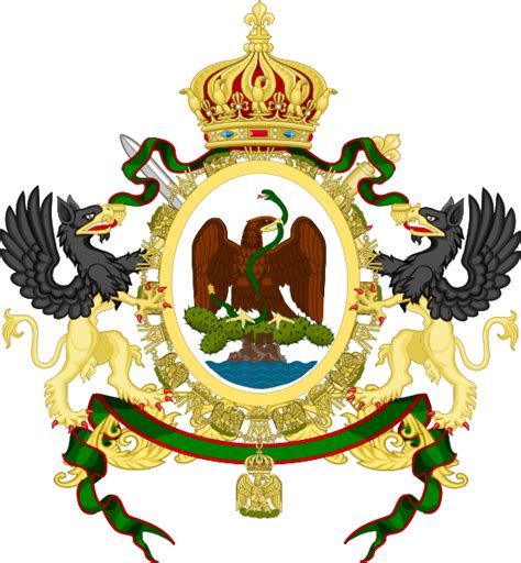 File Coat Of Arms Of Mexico 18641867 Svg Wikimedia Commons