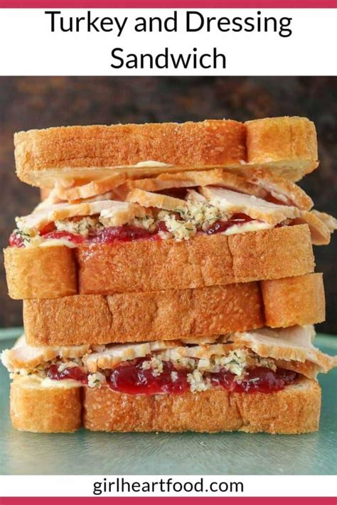 Turkey And Dressing Sandwich Girl Heart Food