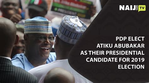 Nigeria Latest News Pdp Convention Atiku Elected As Presidential