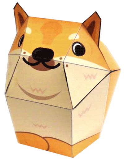 Free Papercraft Paper Model And Papertoy Doge