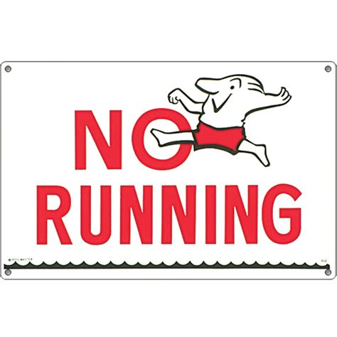 No Running Sign Poolmaster