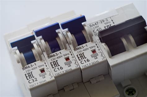 Selective Main Circuit Breaker Close Up Editorial Photo Image Of