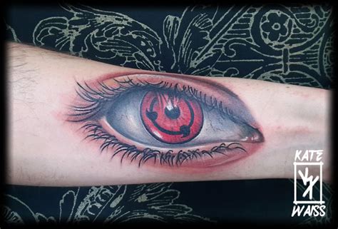 Sharingan Eye Tattooed Tatouage