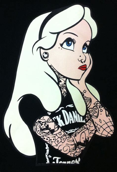 Find Your Best Offer Here Fashion Flagship Store Punk Disney Alice In Wonderland Tattoo T Shirt