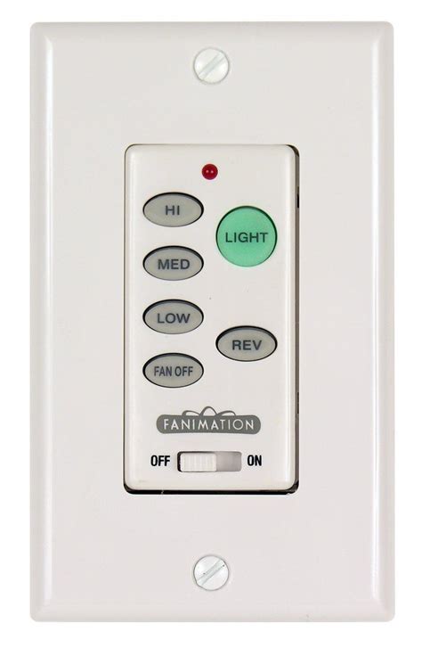 Ceiling fan remote control kits can be universal or specific to a particular brand of ceiling fan. Fanimation C21 Ceiling Fan Wall Control, White - Ceiling ...