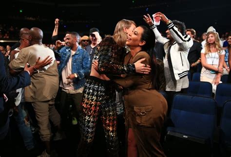 Kim Kardashian Taylor Swift Hugging Celebrities Popsugar Celebrity